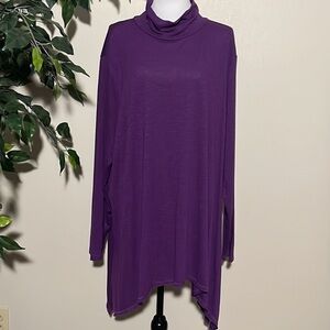 Terra & Sky lightweight turtleneck. Size 4X. Color purple. NWT
